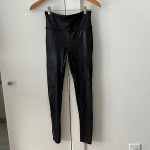 Spanx black faux leather leggings